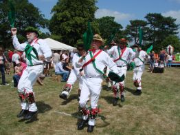 Morris Men Charlbury Morris at Kingham Fete in the Cotswolds
